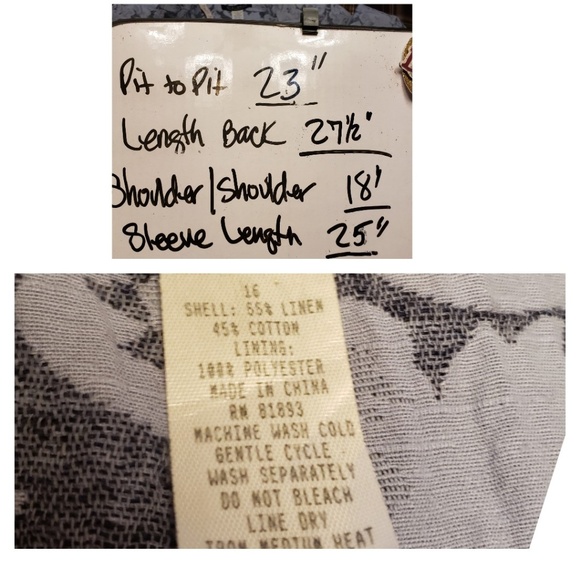 DIALOGUE BLUE FLORAL LINED BLAZER 16 - Picture 8 of 8